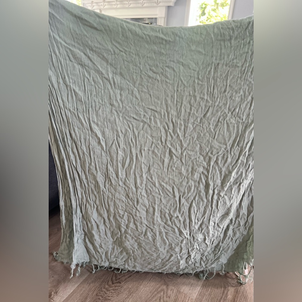 Light Green Large Shemagh Scarf Textured Fabric